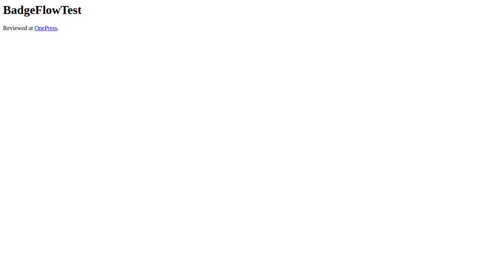 BadgeFlowTest screenshot